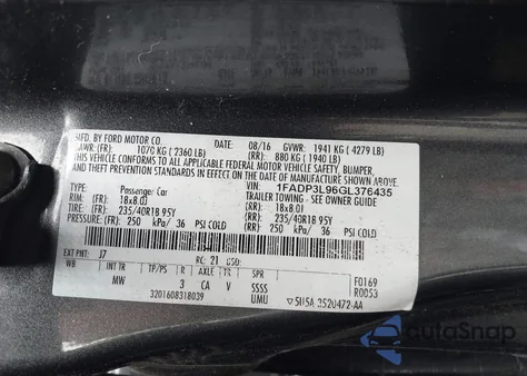 2016 Ford Focus St from USA, damaged, VIN 1FADP3L96GL376435